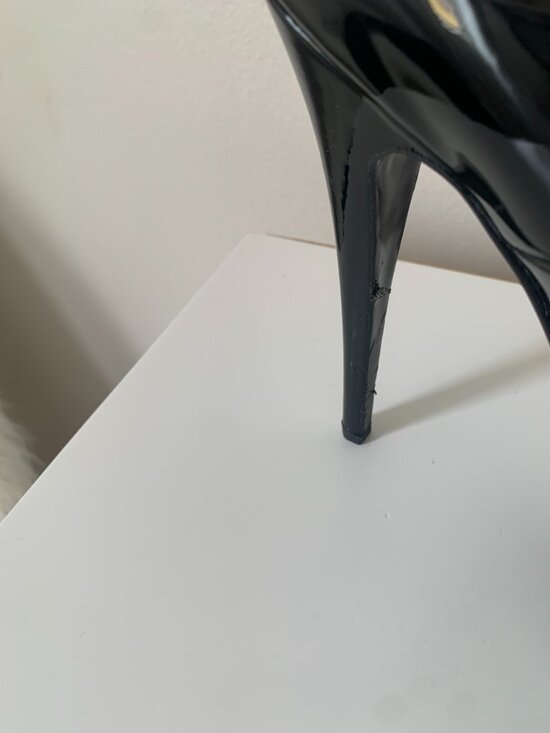 Yves Saint Laurent Patent Leather Black Platforms